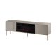 EF TV-Schrank + schwarzer TRESSE Kamin 180x40x54,5 cm, Kaschmir matt