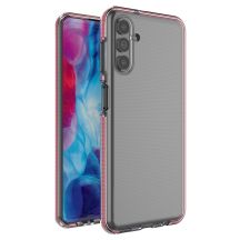 Spring Case Cover Gel Cover mit farbigem Rahmen für Samsung Galaxy A13 5G hellrosa