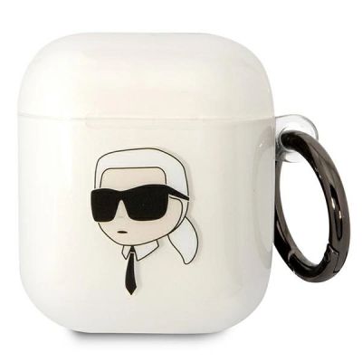 Karl Lagerfeld KLA2HNIKTCT AirPods 1/2 Abdeckung transparent Karl`s Head