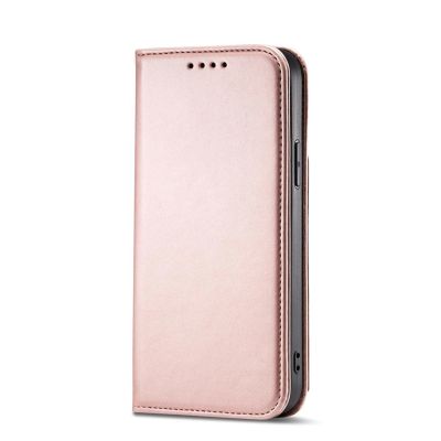 4. Magnet Card Case Hülle für iPhone 14 Pro Flip Cover Wallet Stand Pink