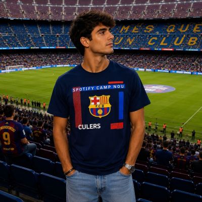 2. FC Barcelona Herren-Baumwoll-T-Shirt 5001CETST