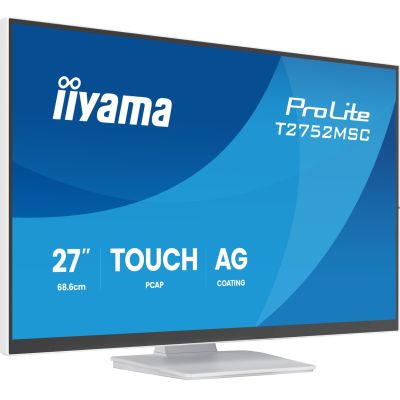 3. iiyama ProLite T2752MSC-W1AG Computermonitor 68,6 cm (27") 1920 x 1080 px Full HD LCD-Touchscreen Weiß