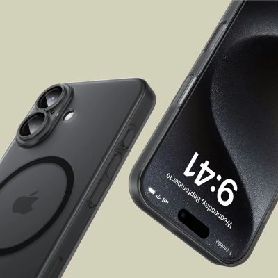 4. Tech-Protect MagSlim MagSafe Hülle für iPhone 16 – Schwarz