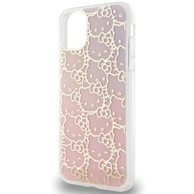 6. Hello Kitty IML Gradient Electrop Crowded Kitty Head Hülle für iPhone 11 / Xr – Pink