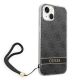 2. Guess GUOHCP14MH4STK iPhone 14 Plus 6,7 "schwarz / schwarzes Hardcase 4G Print Strap