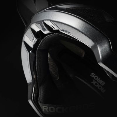 13. Rockbros LK-99 Mountainbike-Helm mit verstellbarem Visier und Magnetverschluss, Größe 58–62 cm – Schwarz