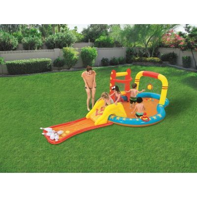 25. Bestway 53068 Aufblasbarer Spielplatz 435x213x117cm