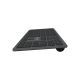 4. NATEC NKL-1830 Universelle RF-Funk- + Bluetooth-QWERTZ-Tastatur Spanisch Schwarz, Grau
