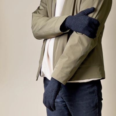 6. Geflochtene Telefonhandschuhe mit Aussparungen für die Finger – schwarz