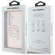 8. Karl Lagerfeld Strasssteine K. Kopf Logo Samsung Galaxy S25 Hülle Pink