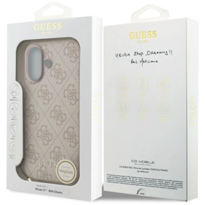 7. Guess 4G Charms Collection MagSafe Hülle für iPhone 17 - Pink