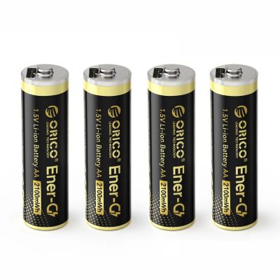 Orico Ener-G EG5C Lithium-Batterie 1,5 V 2100 mWh AA USB-C wiederaufladbare Batterie 4 Stück.