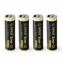 Orico Ener-G EG5C Lithium-Batterie 1,5 V 2100 mWh AA USB-C wiederaufladbare Batterie 4 Stück.