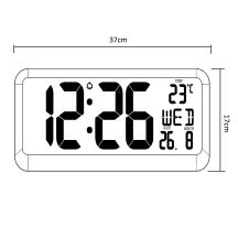 GRÜNBLAU LCD-WANDUHR MIT TEMPERATURSENSOR GB214