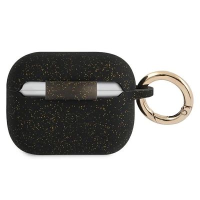 2. Guess Silikon-Glitzerhülle für AirPods Pro - Schwarz