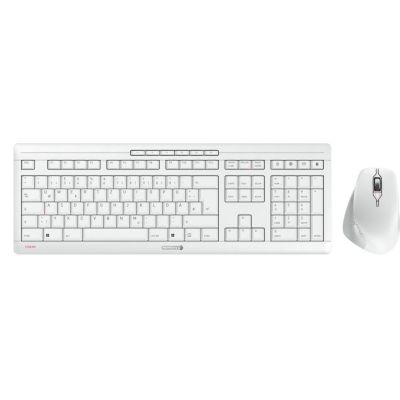 CHERRY JD-8550DE-0 Tastatur und Maus inklusive, kabellos, QWERTZ-Tastatur, Deutsch, Weiß, Heim-/Büro-Funkversion