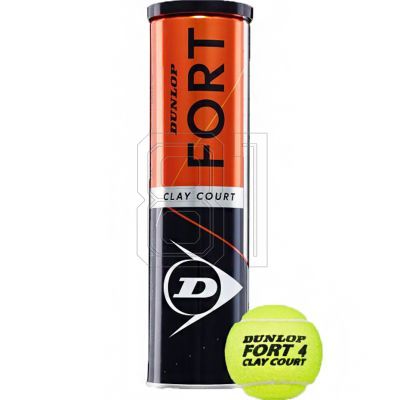 Dunlop Fort Clay Court Tennisbälle 4 Stück 601613