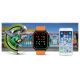 17. Gravity GT15-2 Smartwatch, oranges Silikonarmband + schwarzes Armband
