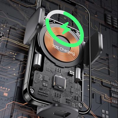 13. Baseus Wisdom Induktionsladegerät, Autotelefonhalter, schwarz (CGZX000001)