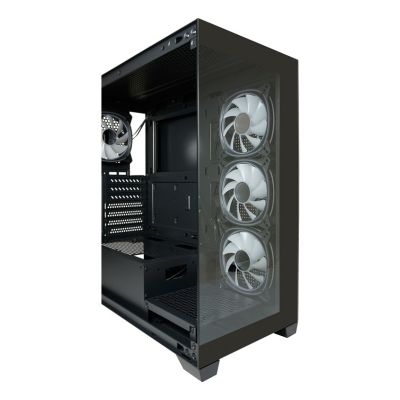 8. LC-Power LC-715B-ON Midi-Tower-Computer-Sicherheitshalterungen Schwarz