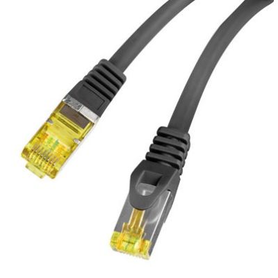 3. LANBERG PATCHCORD KAT.6A S/FTP LSZH CU 0,5 M SCHWARZ FLUKE PASSED