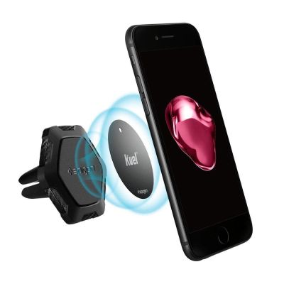 4. Spigen QS11 Telefonhalter für die Lüftungsöffnung im Auto, magnetisch – Schwarz