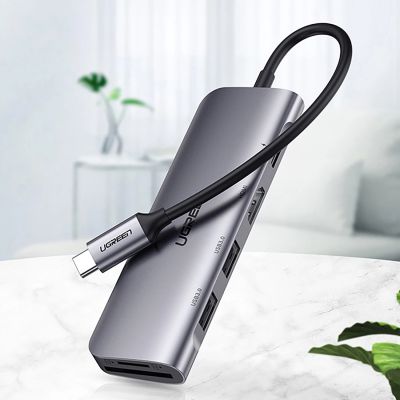 2. Ugreen CM1956in1-Adapter USB-C – HDMI / 2x USB-A 3.0 / USB-C PD/SD/TF-Leser – Grau