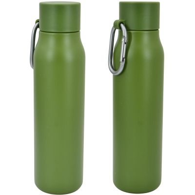 2. THERMOFLASCHE 550 ML MIT KARABINERHAKEN, GRÜN, STAMINA