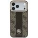 3. Guess 4G MagSafe Hülle mit gestreiften, runden und klassischen Logos für iPhone 17 Pro / 18 Pro – Braun
