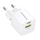 5. Wozinsky WWCEAC GaN USB-A USB-C 33W Wandladegerät - Weiß