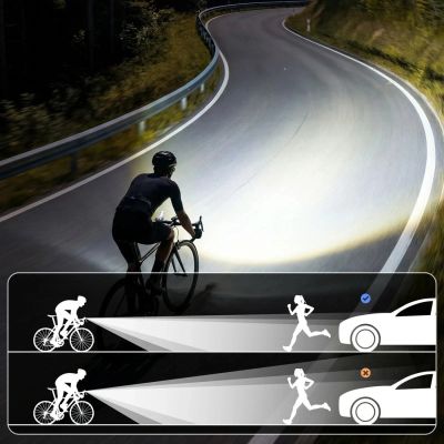3. Rockbros RHL950 Fahrradfrontlicht 950 lm mit herausnehmbarem USB-C-Akku – Schwarz