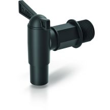 Wasserhahn für Regenwassertank, 3/4 Zoll, schwarz