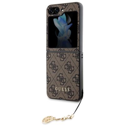 6. Guess 4G Charms Collection Hülle für Samsung Galaxy Z Flip 5 – braun