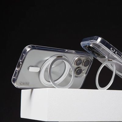 4. CARE by PanzerGlass Feature Kickstand Case mit MagSafe für iPhone 16 Pro – Silber