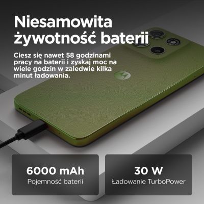 3. Motorola Moto G15 Power 8/256GB Smartphone in Iguana Green