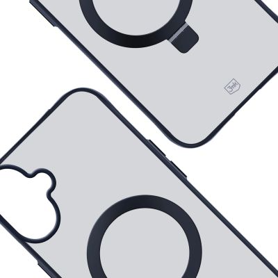 8. 3mk Smoke Case Mag&Stand Hülle für Apple iPhone 16 plus – transparent