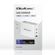 8. Qoltec 100W GaN-Wandladegerät | 5–20 V | 1,5–5 A | 2 x USB-C PD | 1 x USB QC 3.0 | Weiß