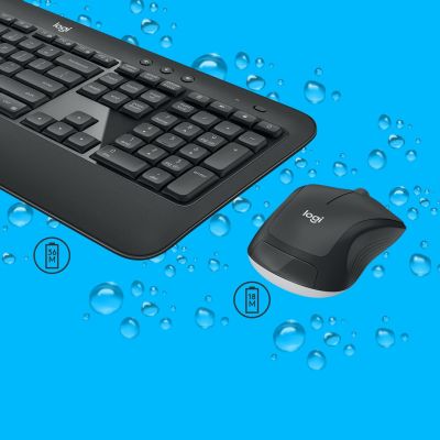 12. Logitech MK540 Advanced Tastatur und Maus (inkl. universeller Funkfernbedienung, QWERTZ-Tastatur, amerikanische und internationale Tastatur, schwarz)