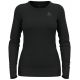Odlo BL TOP Crewneck l/s MERINO 200 Damen T-Shirt Größe M Schwarz