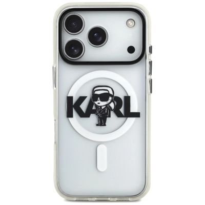 3. Karl Lagerfeld IML Karl Sketch Logo MagSafe Case für iPhone 17 Pro - Transparent