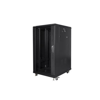 2. Rackschrank Lanberg FF01-6822-12B (22 HE; 19''; 1160 mm / 600 mm / 800 mm; Standgerät; Glas; 800 kg; schwarz)