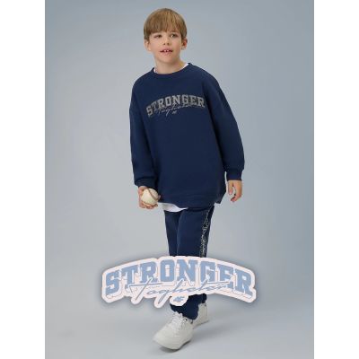 5. Lockerer Jungen-Sweatshirt ohne Kapuze 4F 4FJRSS26TSWSM2635-31S