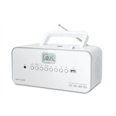 Muse M-28 RDW tragbares Radio FM/CD/MP3/Klinke/USB Weiß