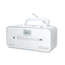 Muse M-28 RDW tragbares Radio FM/CD/MP3/Klinke/USB Weiß