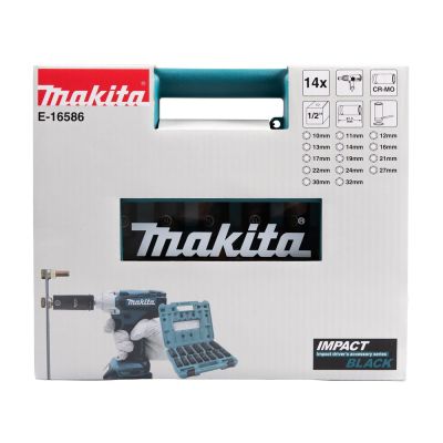 5. Makita E-16586 Schlagschrauber-Steckschlüsselsatz Schwarz, Grün