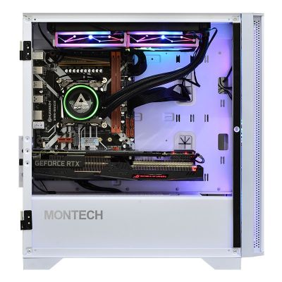 2. Montech AIR 100 ARGB, Micro-ATX, gehärtetes Glas – Weiß