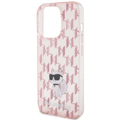6. Karl Lagerfeld Monogram Choupette Hülle für iPhone 15 Pro Max – Rosa