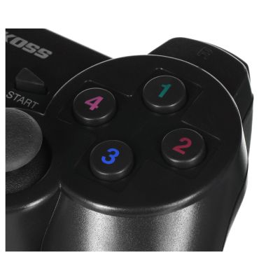 2. VAKOSS DRAHTLOSES USB-GAMEPAD MIT DUAL-SHOCK-FUNKTION, PC/PS3, DIGITAL- UND ANALOGMODUS, GP-4705BK SCHWARZ