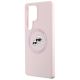 6. Karl Lagerfeld Silikon Double Heads And Circle MagSafe Samsung Galaxy S25 Ultra Hülle rosa