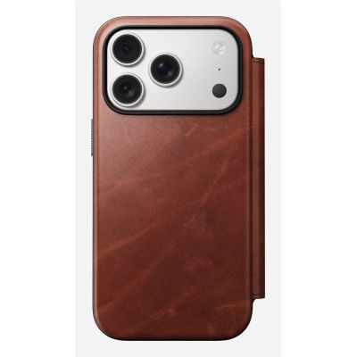 8. NOMAD Modern Leather Folio - MagSafe-kompatible Lederhülle für iPhone 17 Pro, Horween-Leder (Old Dublin)